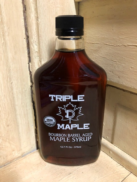 Organic Bourbon Barrel Aged Maple Syrup 375ml – Triple D Maple